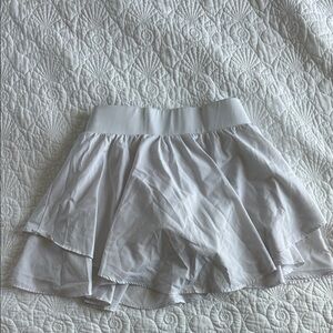 White Layered Skirt w built in shorts